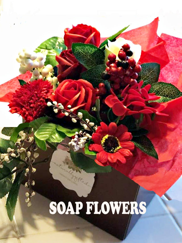 Orange Soap Flower Gift Box