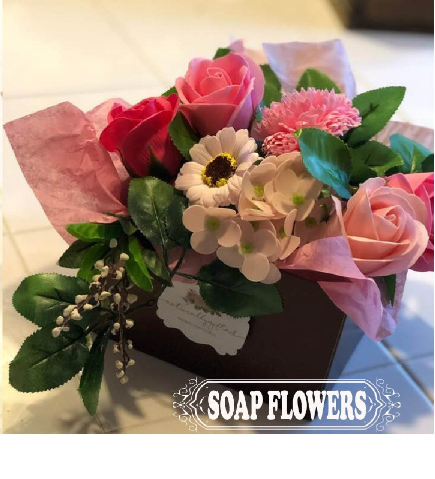 Orange Soap Flower Gift Box