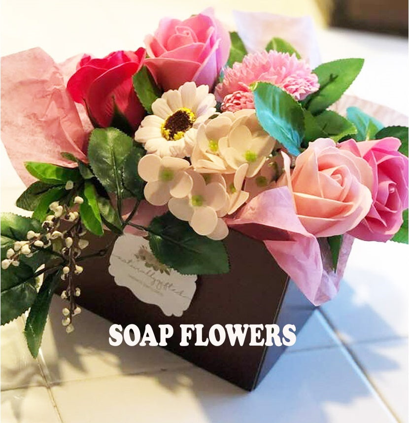 Orange Soap Flower Gift Box