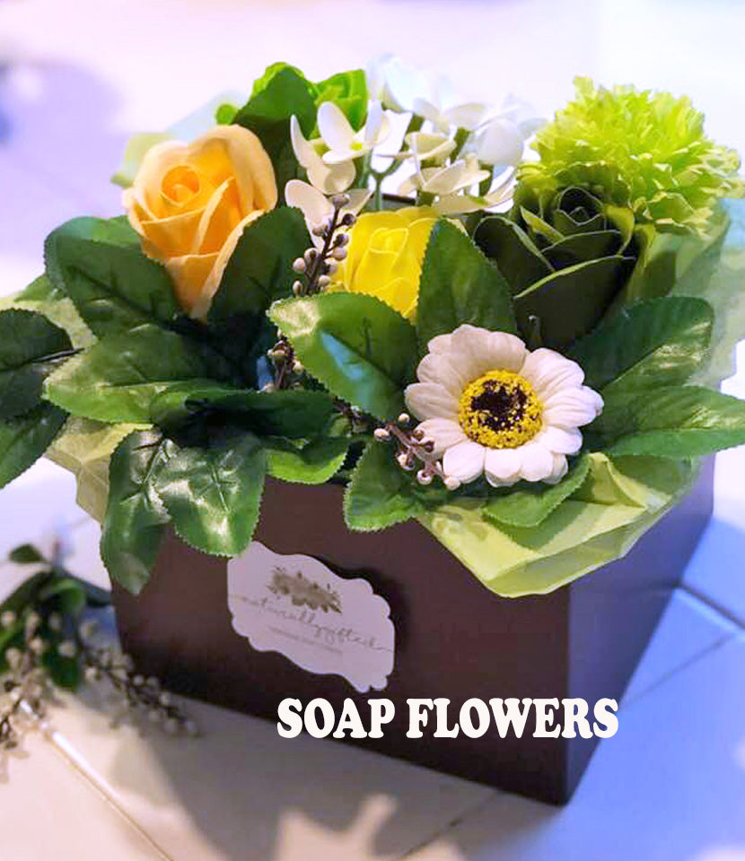 Orange Soap Flower Gift Box